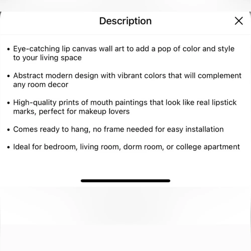 Lip Print Canvas Poster Wall Art✨️